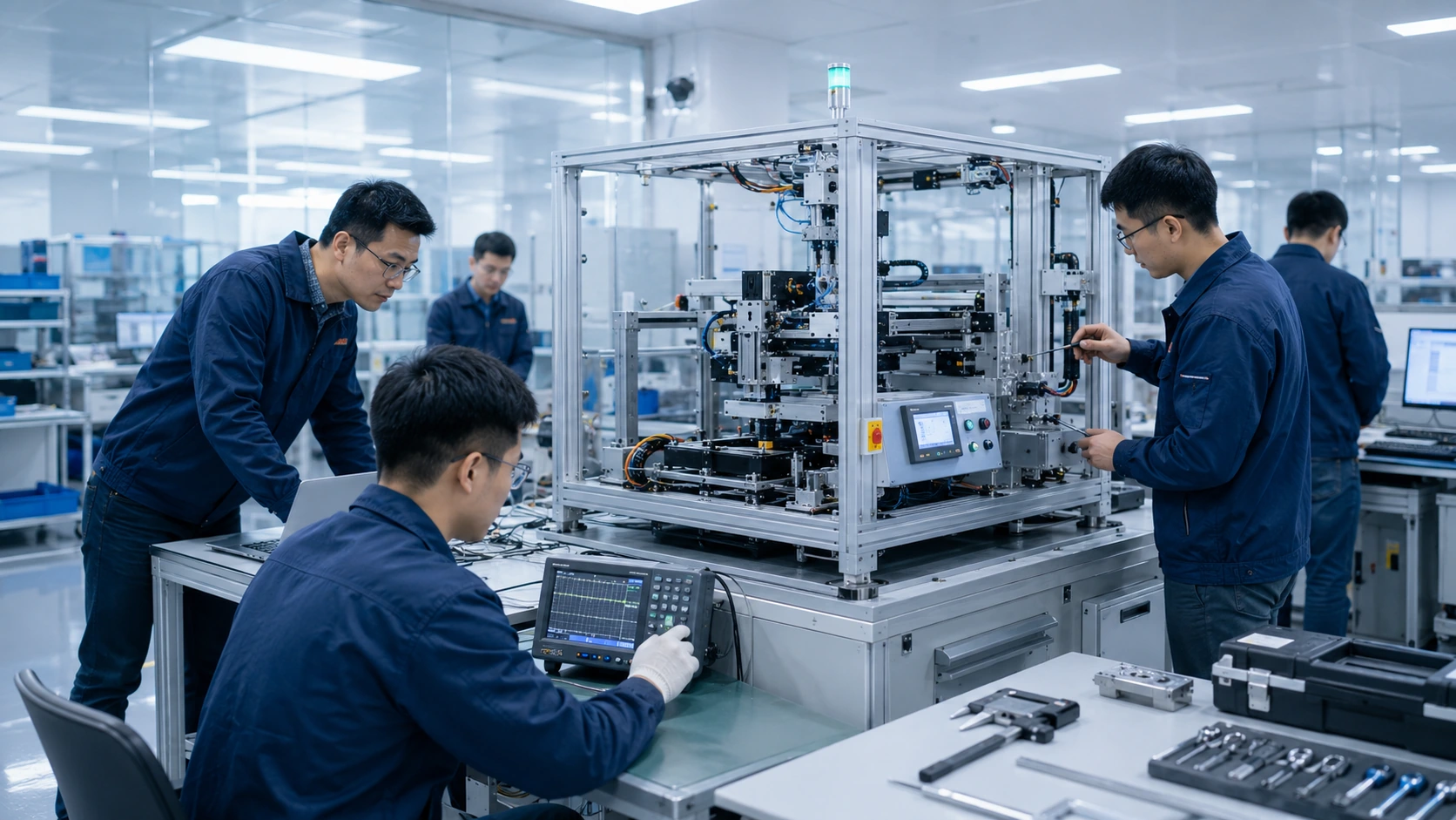 Prototype manufacturing and testing verification of automation equipment